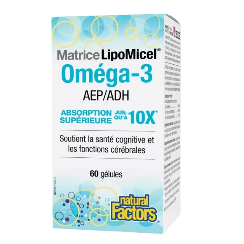 Natural Factors Oméga-3 Matrice - LipoMicel 60