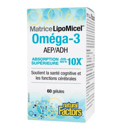 Natural Factors Oméga-3 Matrice - LipoMicel 60