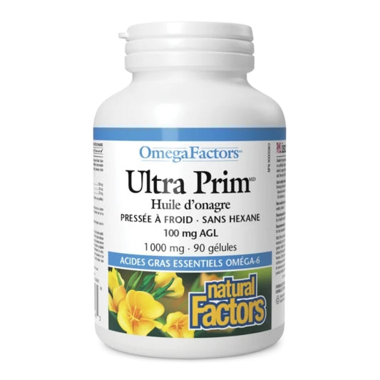Natural Factors OmegaFactors Huile d'Onagre Ultra Prim - 1000 mg 90