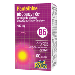 Natural Factors Pantéthine BioCoenzymée • B5 - 450 mg