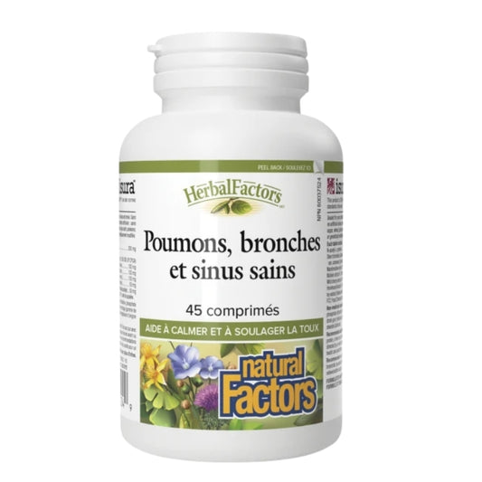 Natural Factors Poumons, bronches et sinus sains - HerbalFactors 45