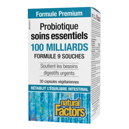 Natural Factors Probiotique Soins Essentiels - 100 Milliards