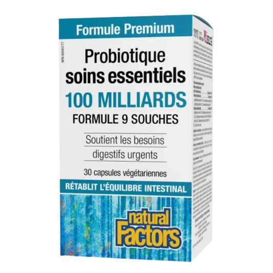 Natural Factors Probiotique Soins Essentiels - 100 Milliards