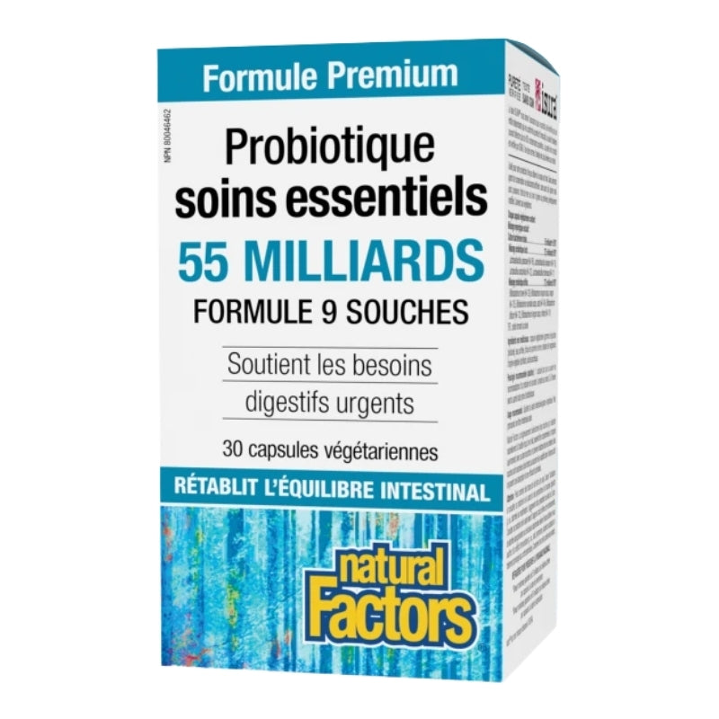 Natural Factors Probiotique Soins Essentiels - 55 Milliards 30
