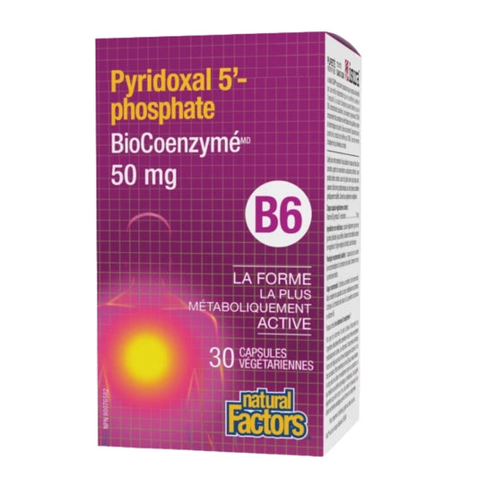 Natural Factors Pyridoxal 5’-phosphate BioCoenzymé B6 - 50 mg