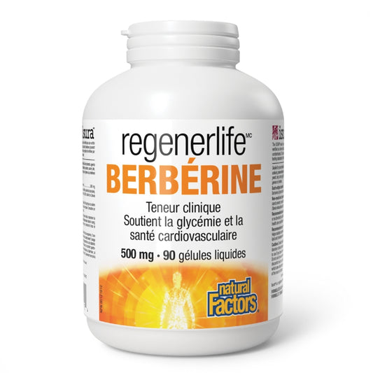 Natural Factors - Regenerlife - Berbérine 500 mg - 90 gel