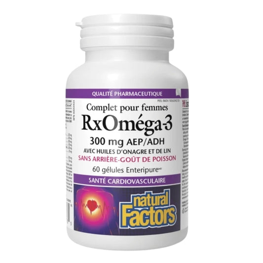Natural Factors RxOméga-3 Complet Pour Femmes - 300 mg EPA/DHA