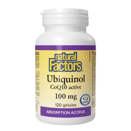 Natural Factors Ubiquinol Actif CoQ10 - 100 mg - 120