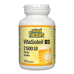 Natural Factors VitaSoleil D3 - 2500 UI 500 gélules
