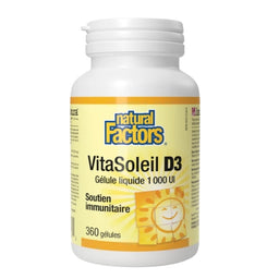 Natural Factors VitaSoleil D3 gélules - 1 000 UI 360