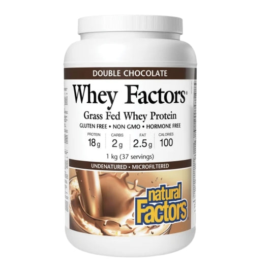 Natural factors Whey Factors Protéine de petit-lait - Double chocolat