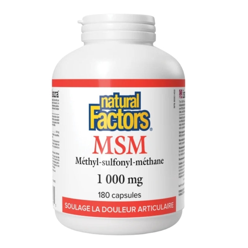 Natural Factors MSM Méthyl-sulfonyl-méthane -180