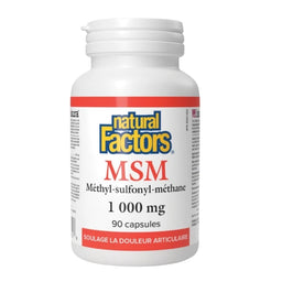 Natural Factors MSM Méthyl-sulfonyl-méthane 90