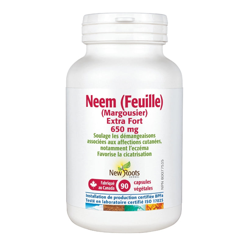 New Roots - Neem (Feuille) Margousier 650 mg - Extra fort - 90 capsules