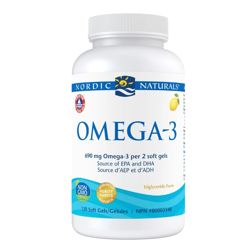 Nordic Naturals - Oméga-3 Citron - 120 gel