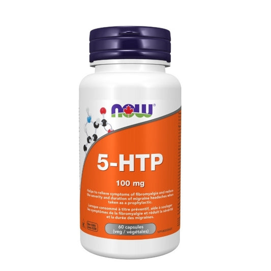 now 5-htp 100mg fibromyalgie 60 capsules végétales
