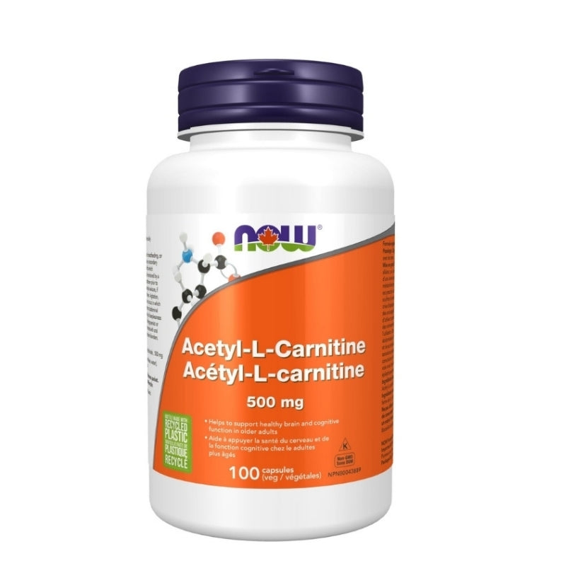 now acétyl-l-carnitine 500mg 100 capsules végétales