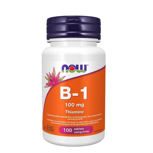 now b-1 100 mg thiamine 100 comprimés