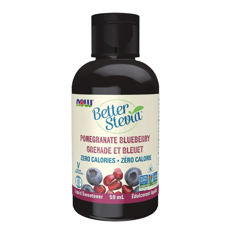 Now - Better Stevia - Édulcorant - Grenade et bleuet - 59 ml