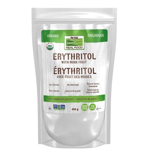 now aliments vrais biologique érithritol kéto avec du fruit des moines 454 g sans ogm
