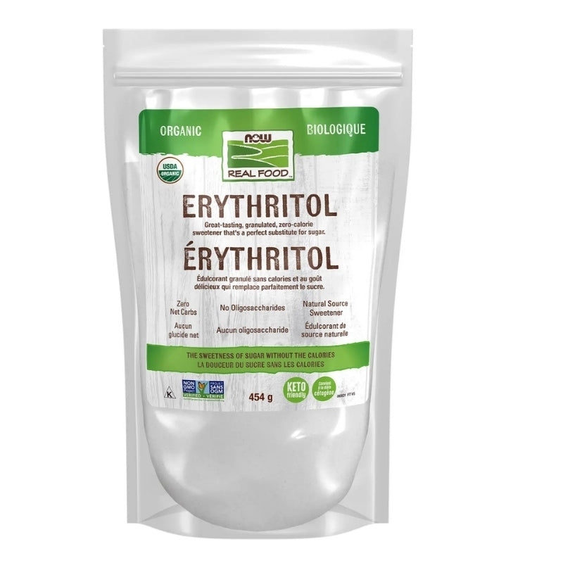 now aliments vrais érythritol sans ogm biologique au goût délicieux édulcorant de source naturelle sans calorie 454 g