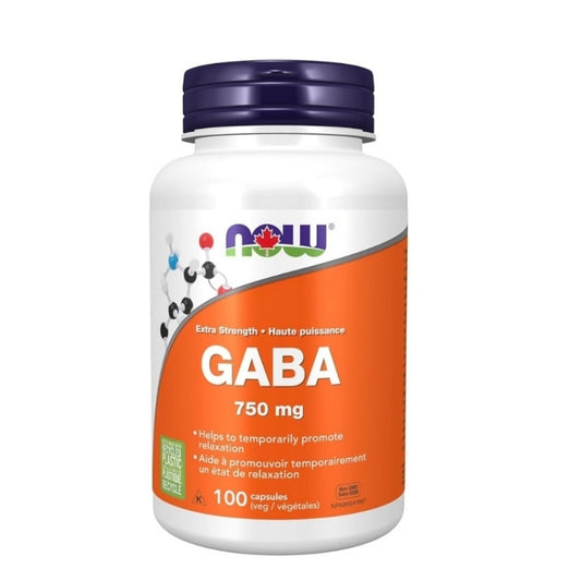 now gaba haute puissance 750 mg état de relaxation 100 capsules végétales