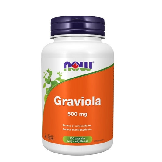 now graviola 500 mg source d'antioxydants 100 capsules