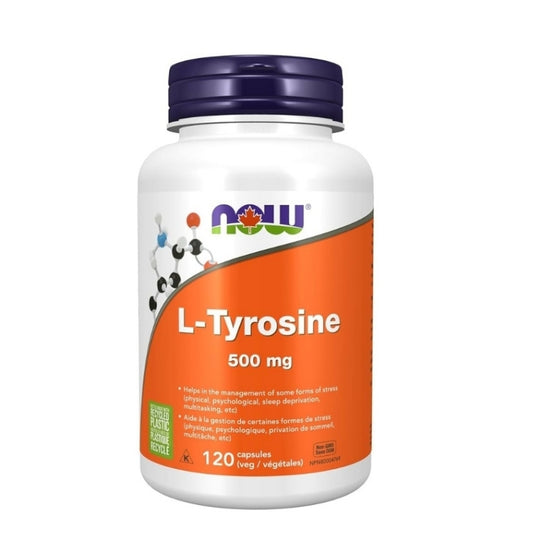 now l-tyrosine 500 mg gestion stress physique sans ogm 120 capsules 