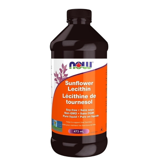 now lécithine de tournesol sans soya sans ogm pure en liquide 473 ml