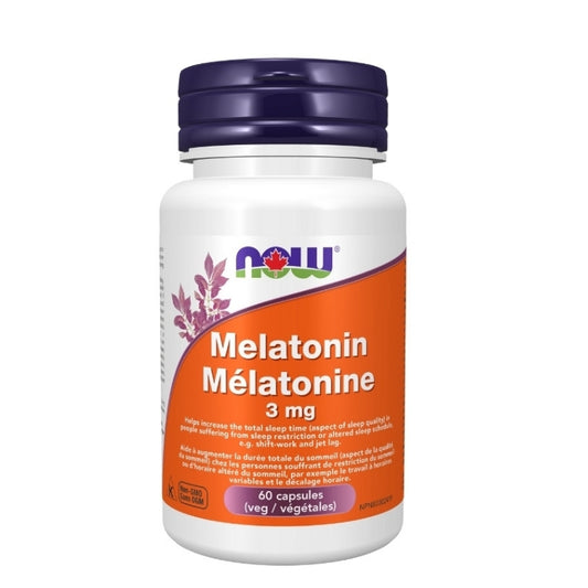 now mélatonine 3 mg augmenter durée du sommeil sans ogm 180 capsules