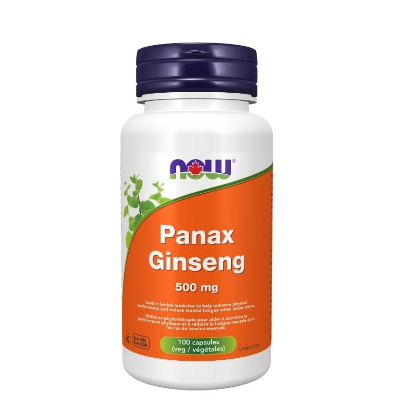 now panax ginseng 500 mg 100 capsules