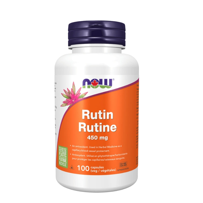 now rutine 450 mg antioxydant protéger vaisseaux sanguins sans ogm 100 capsules végétales