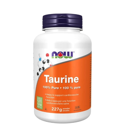 now taurine 100% pure fonction cardiovasculaire saine sans ogm 227 g poudre