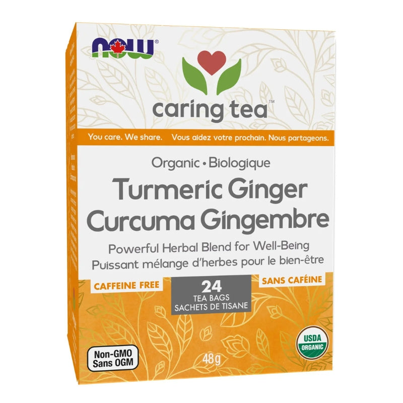 NOW - Tisane curcuma gingembre - 24 sacs