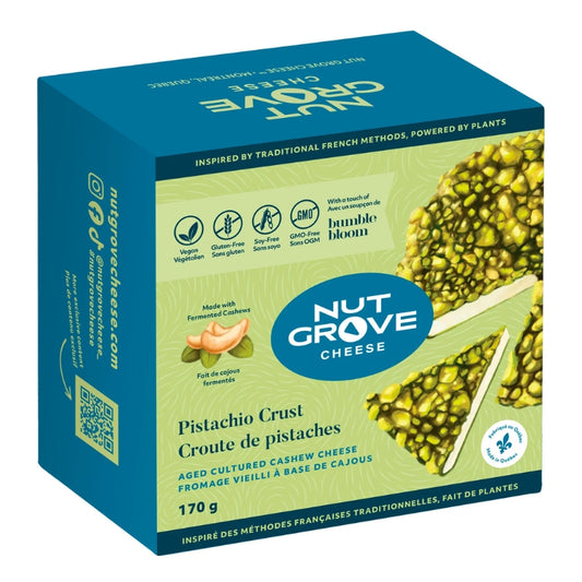 Nut Grove Cheese - Fromage vieilli à base de cajou - Croûte de pistaches - 170 g