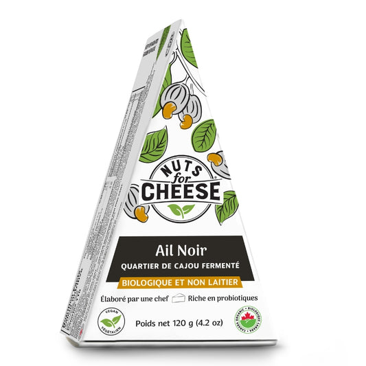 Nuts for cheese Fromage végétal Cajous Ail Noir Cheese dairy free - Black garlic