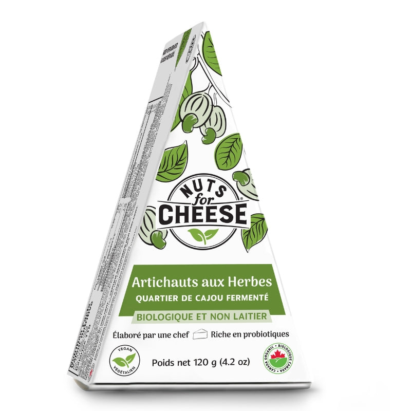 Nuts for cheese Fromage végétal Cajous Artichauts aux Herbes Cheese dairy free - Artichoke & herb