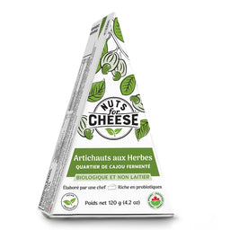 Nuts for cheese Fromage végétal Cajous Artichauts aux Herbes Cheese dairy free - Artichoke & herb