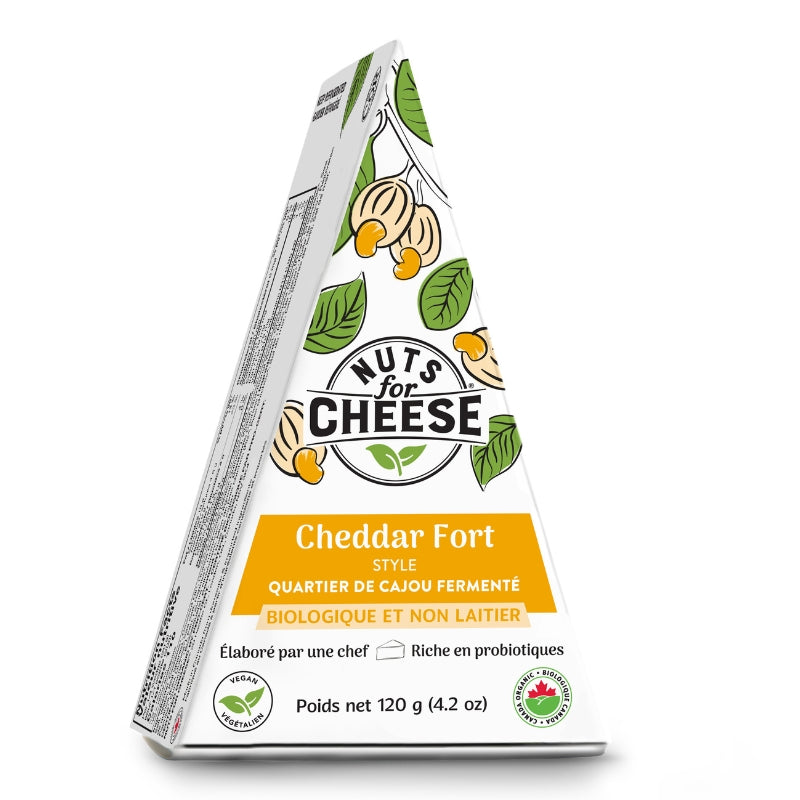 Nuts for cheese Fromage végétal Cajous Cheddar Fort Cheese dairy free - Sharp cheddar