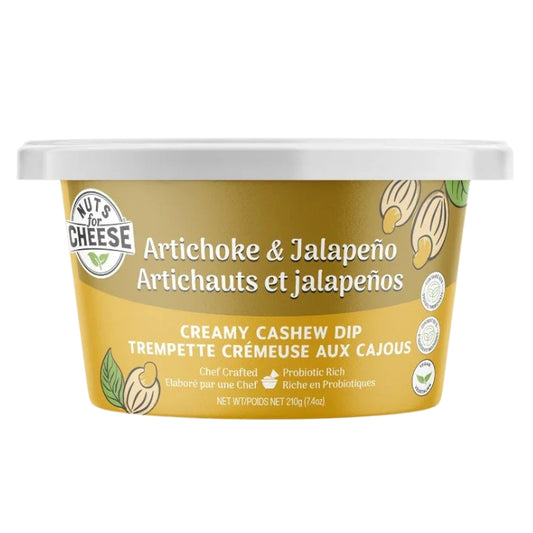 Nuts fo Cheese - Trempette crémeuse aux cajous - Artichauts et jalapeños - 210 g