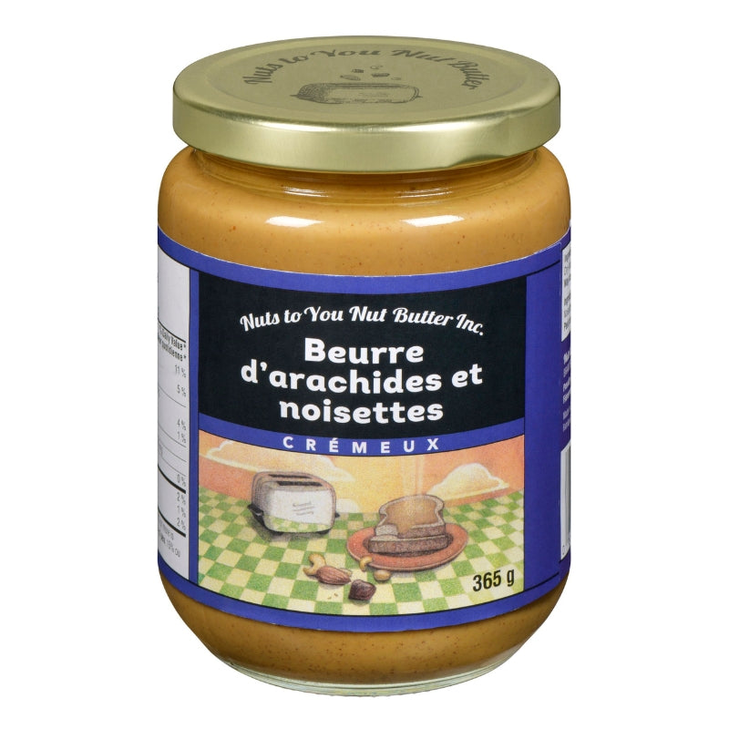 Nuts to you nut Butter inc. - Beurre d'arachides et noisettes - crémeux - 365 g