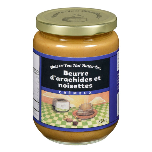 Nuts to you nut Butter inc. - Beurre d'arachides et noisettes - crémeux - 365 g