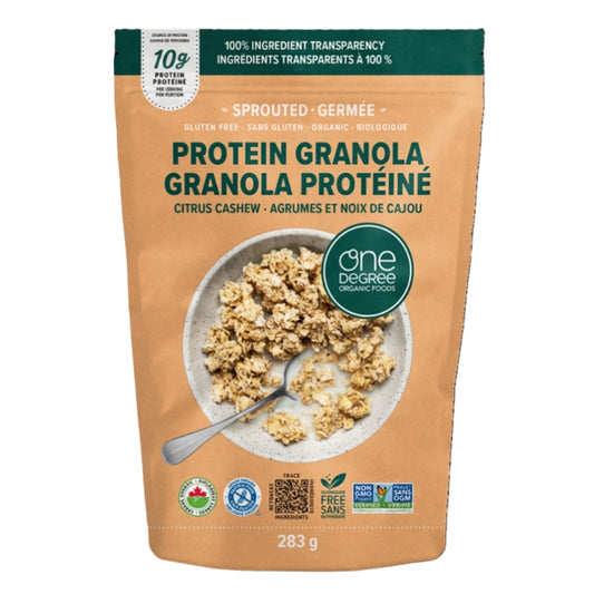 One Degree Organic Foods - Granola protéiné - Agrumes & noix de cajou - 283 g