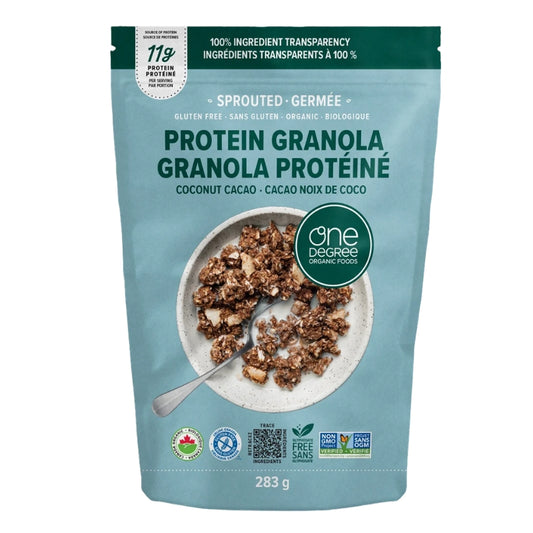 One Degree Organic Foods - Granola protéiné - Cacao & noix de coco - 283 g