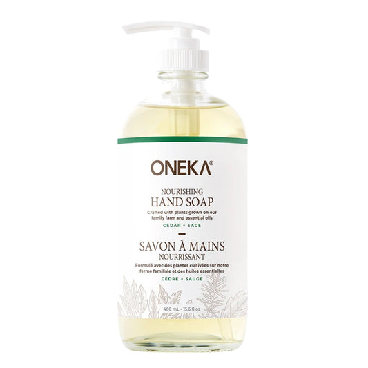 Oneka - Savon à mains - Cèdre + sauge - 460 ml