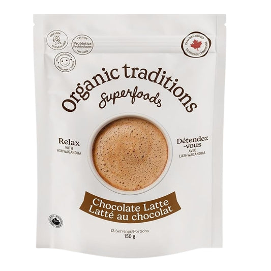 Organic Traditions Latté - Chocolat avec Probiotiques