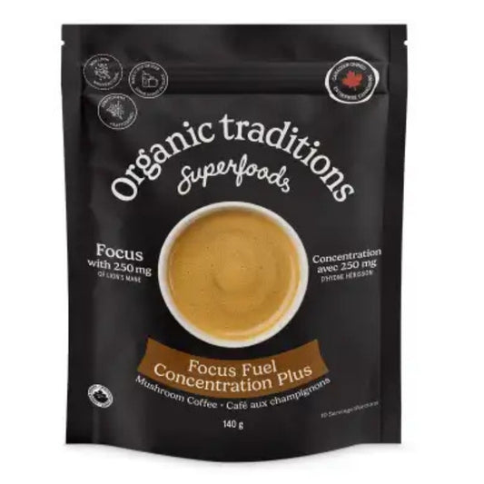 Organic Traditions Mélange De Café Aux Champignons - Concentration Plus