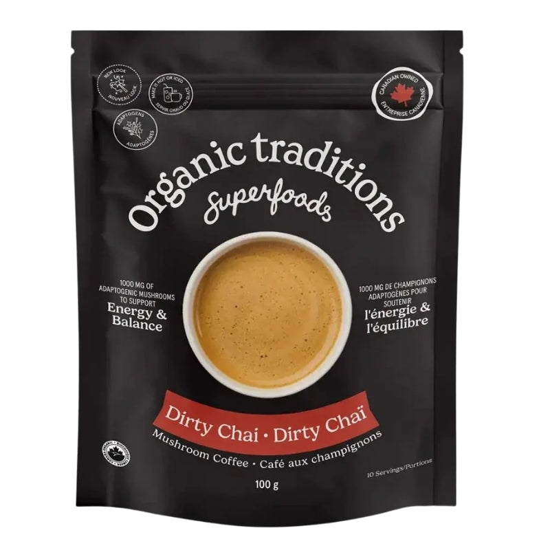 Organic Traditions Mélange De Café Aux Champignons -Dirty Chaï