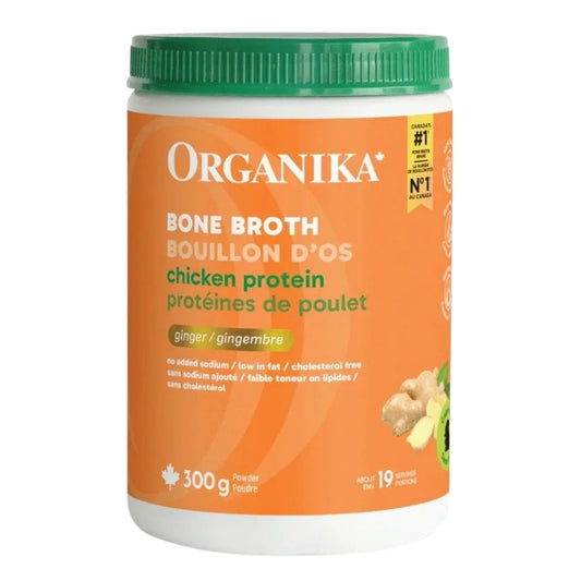 Organika Poudre de Protéines de Bouillon d’Os de Poulet - gingembre
