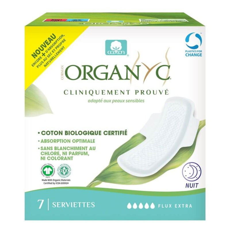 Organyc - Protection cliniquement prouvée - 7 serviettes